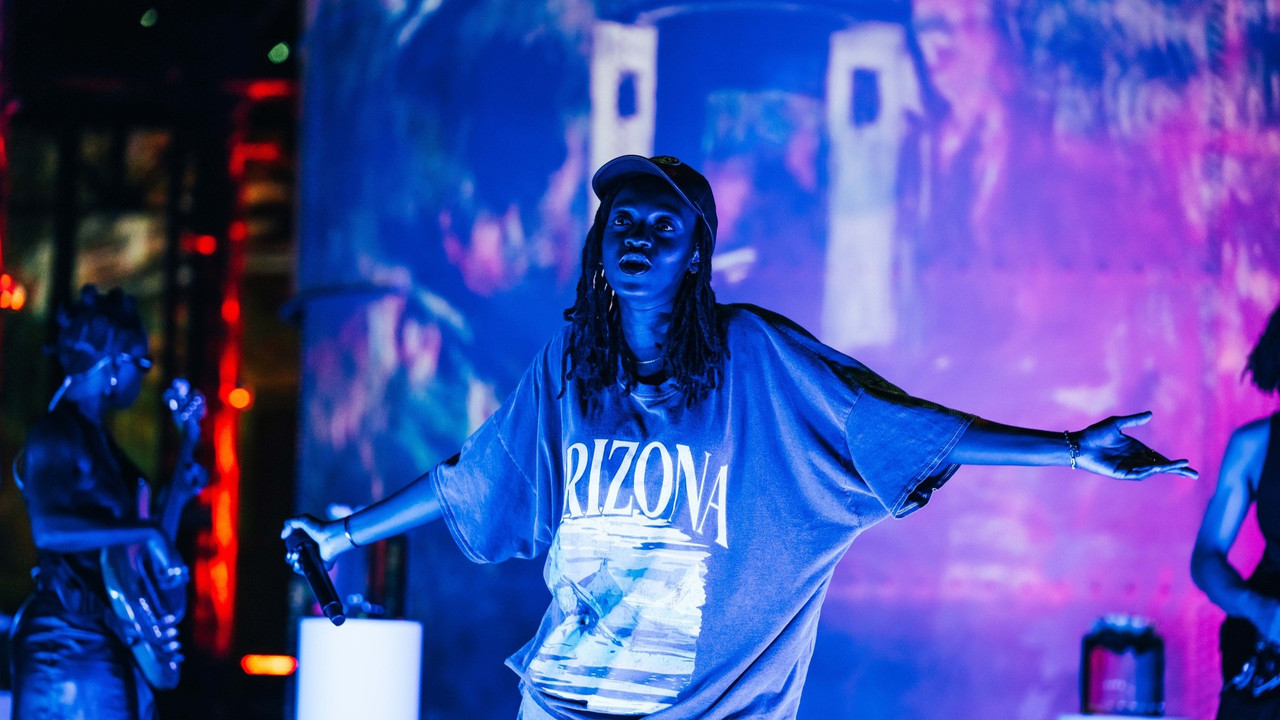Little Simz at the Atelier des Lumières