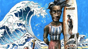 Isabel Letham and Duke Kahanamoku 1914