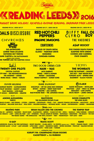 Reading + Leeds Festival 2016