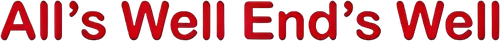 All's Well, Ends Well logo