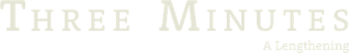 Three Minutes: A Lengthening logo